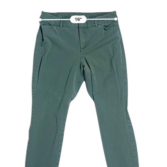 Old Navy Terrestrial Green High-Rise Pixie Pants – Size 14 - Picture 11 of 13